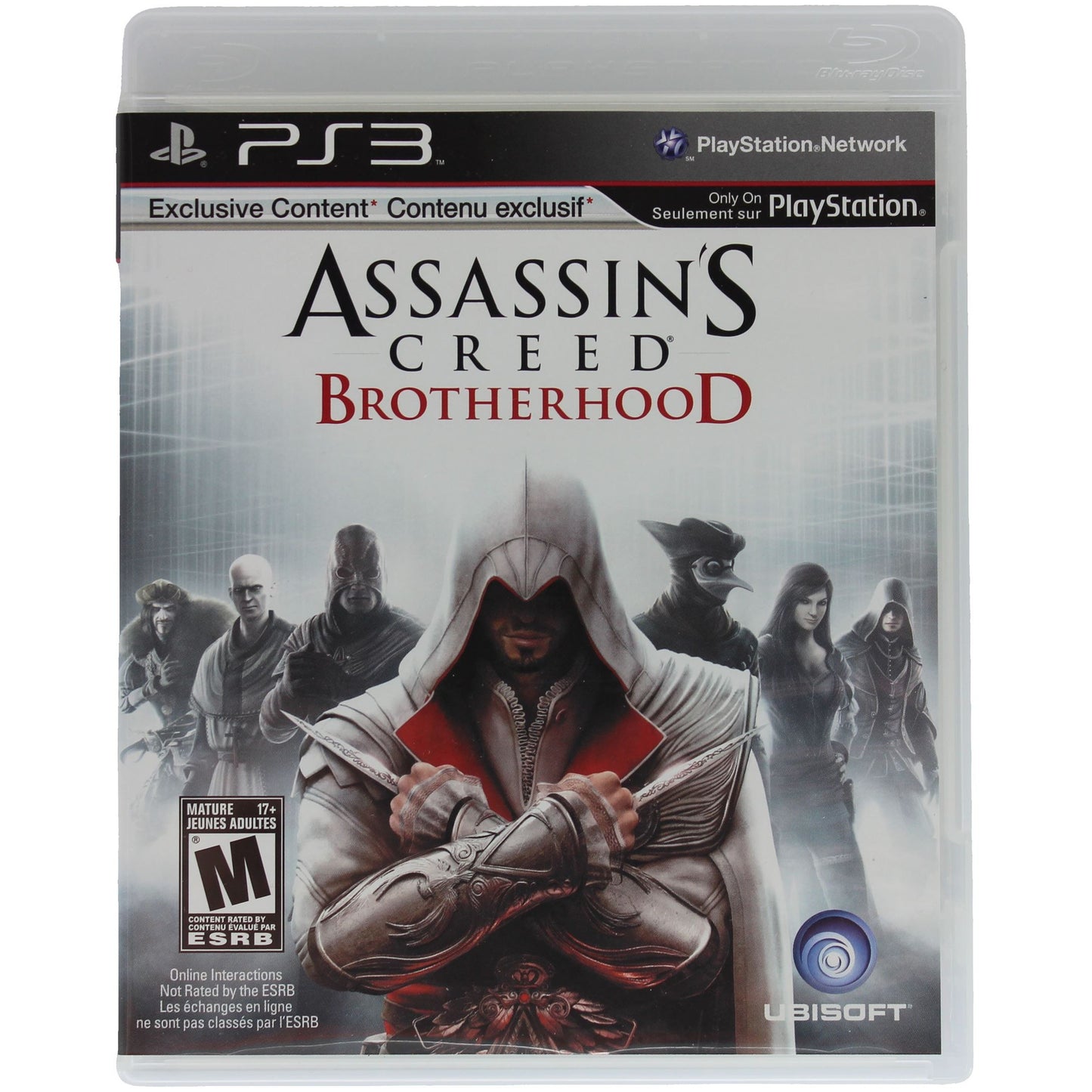 Assassin's Creed Brotherhood game case for PS3 on a white background