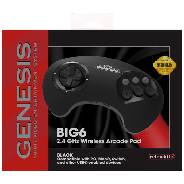 Big6 Control Pad Genesis Wireless Arcade Pad
