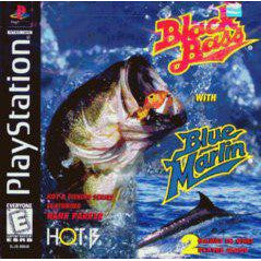 PlayStation game cover featuring a large bass with 'Blue Mulin' text on a blue background