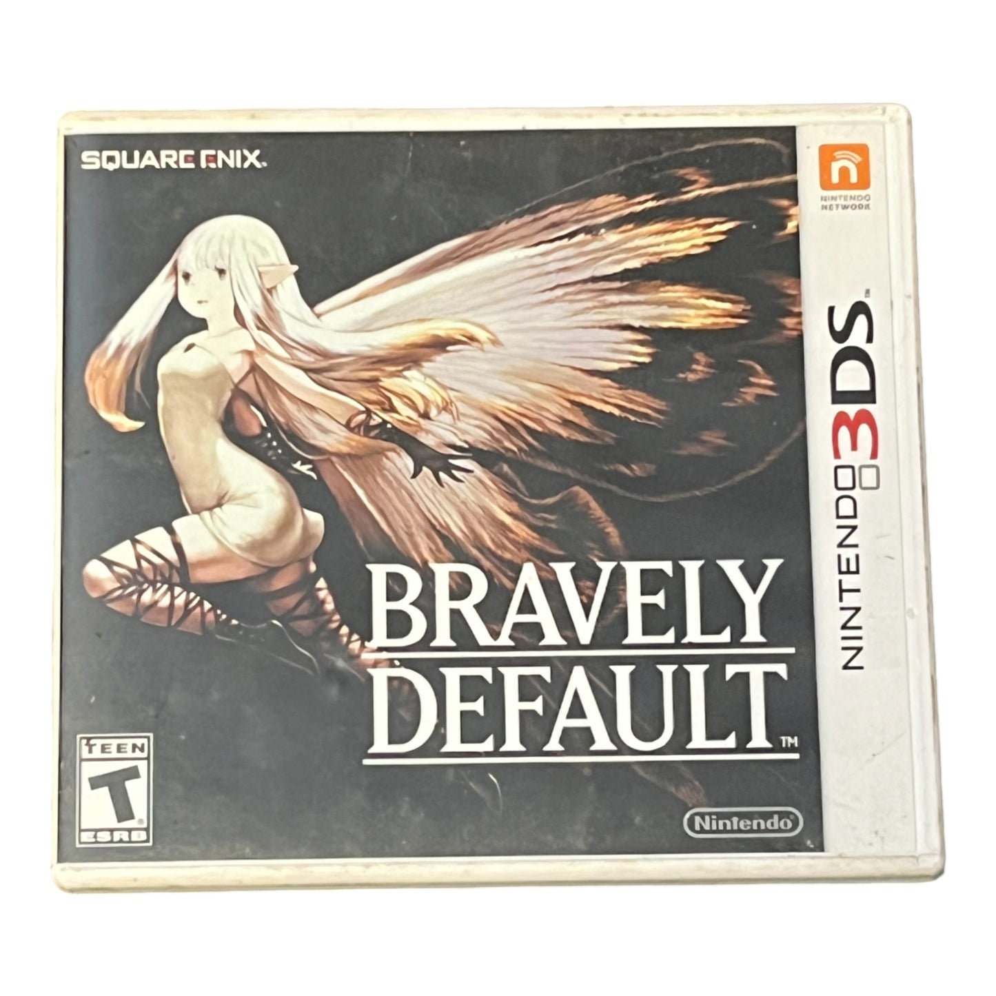 Nintendo 3DS game case for 'Bravely Default' by Square Enix on a white background