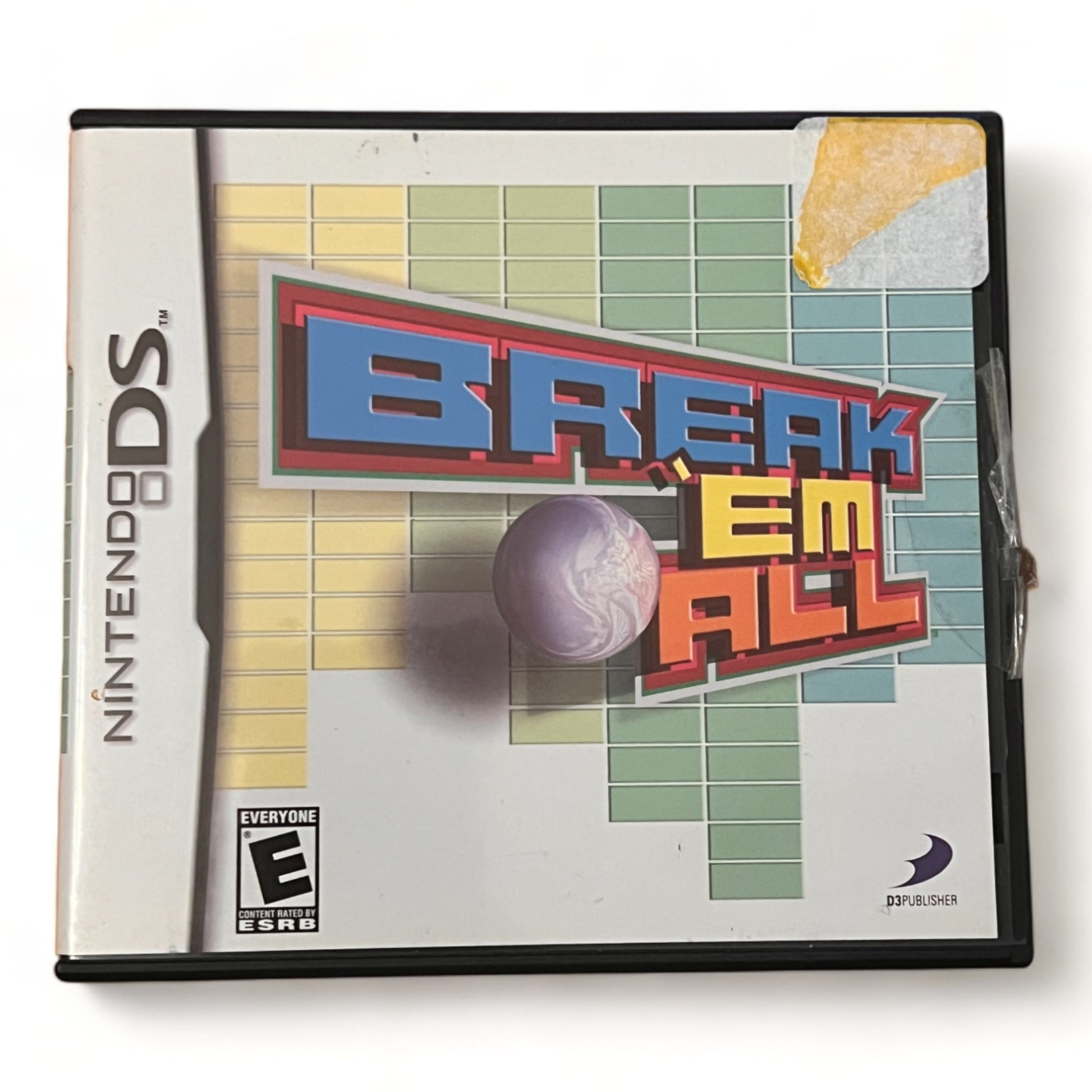 Nintendo DS game case titled 'Break 'Em All' on a white background