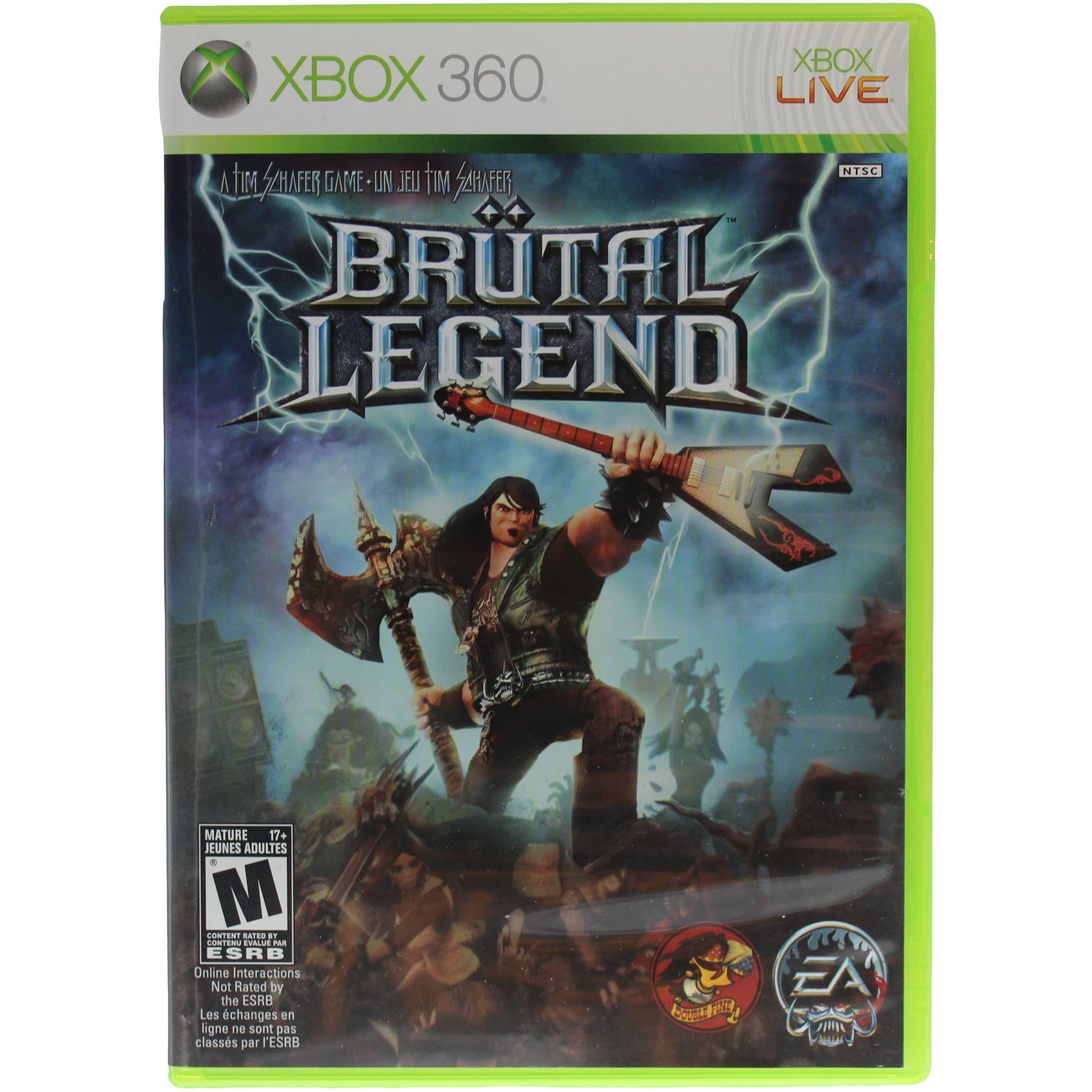 Xbox 360 game case for 'Brçátual Legend' with a character holding an axe on a blue background.