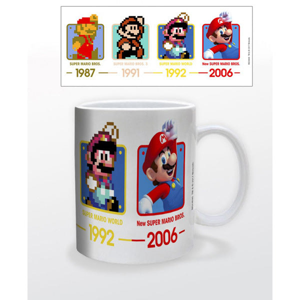 Super Mario Bros Through the Decades 11Oz. Ceramic Mug