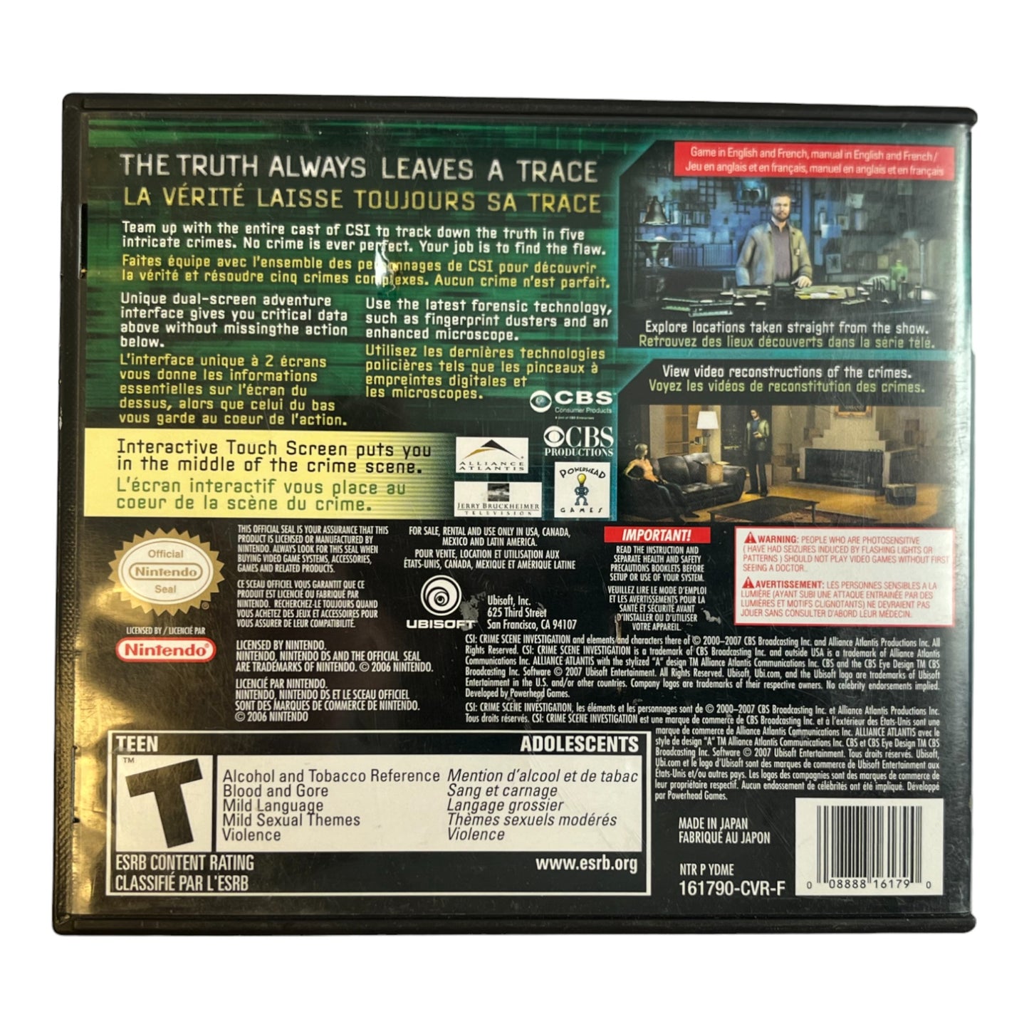 CSI: Crime Scene Investigation - Dark Motives (DS)