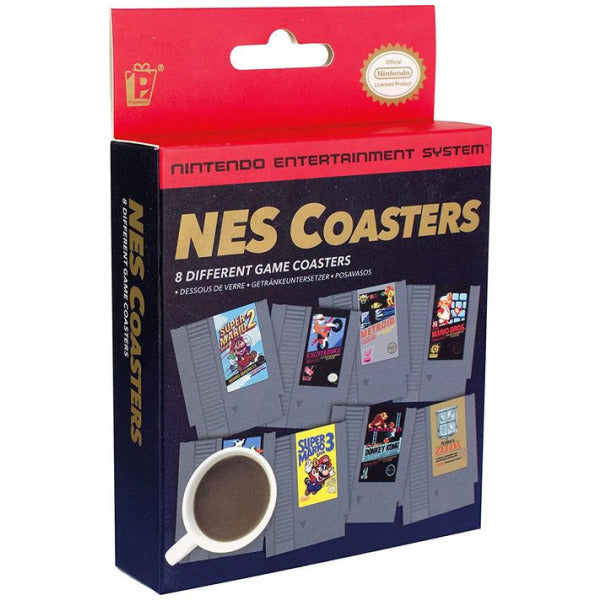 Nintendo NES Cartridge 4″ x 3.5″ Coasters (Set of 8)