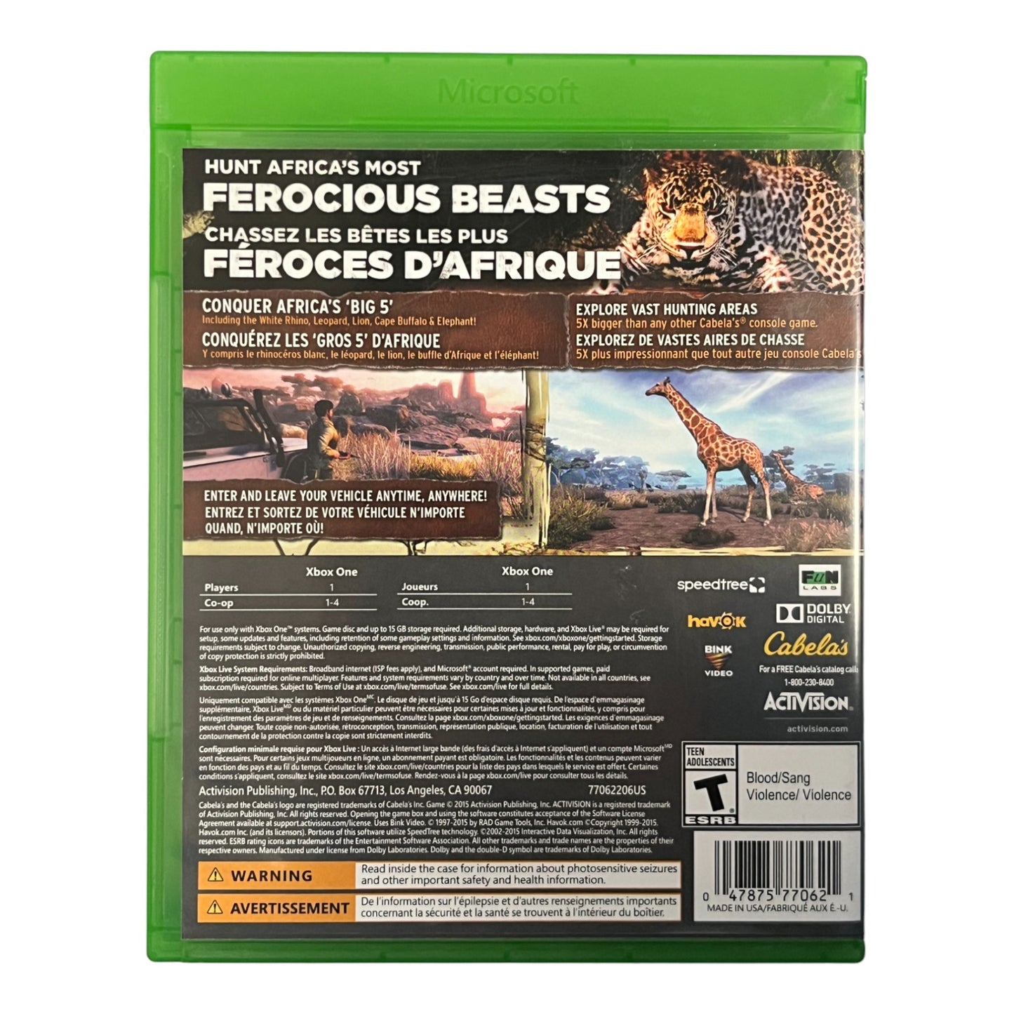 Cabela's African Adventures (Xbox One)