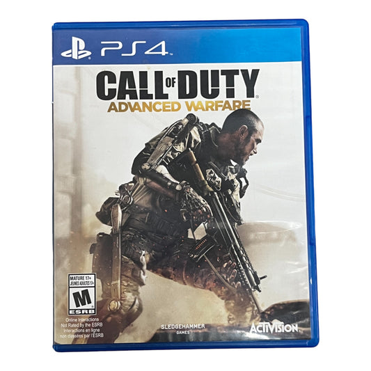 Call of Duty: Advanced Warfare game case for PS4 on a white background