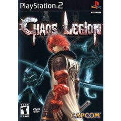Video game cover for 'Chaos Legion' on PlayStation 2 with a character holding a sword.