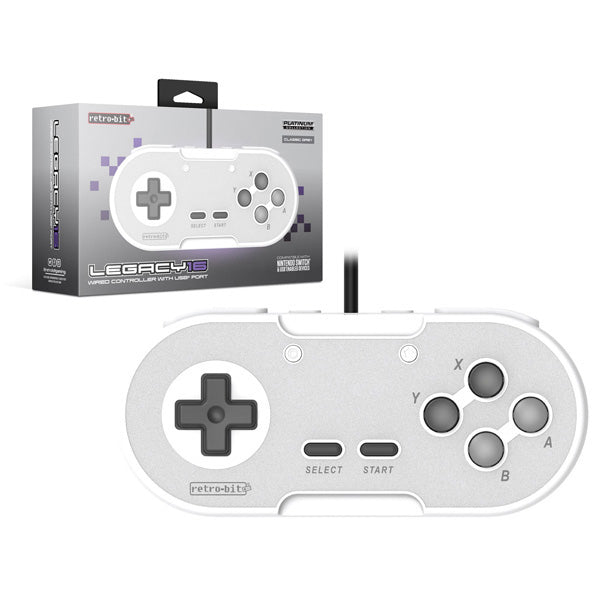 Legacy16 Wired USB Controller SNES Style [Retro-Bit] - Various Colours (Switch/Steam/PC/Mac)