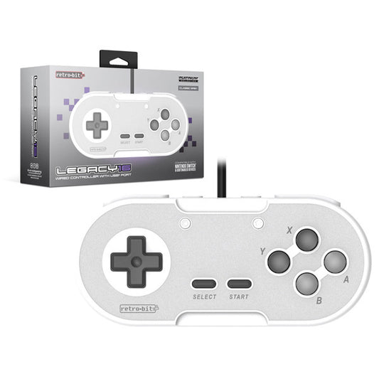 Legacy16 Wired USB Controller SNES Style [Retro-Bit] - Various Colours (Switch/Steam/PC/Mac)