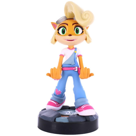 Animated character figurine with blonde hair and blue overalls on a white background