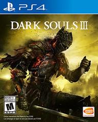 Game cover of 'Dark Souls III' for PS4 with a warrior character and PlayStation 4 logo.
