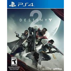 Video game case for 'Destiny 2' on PS4 with characters and game title displayed.