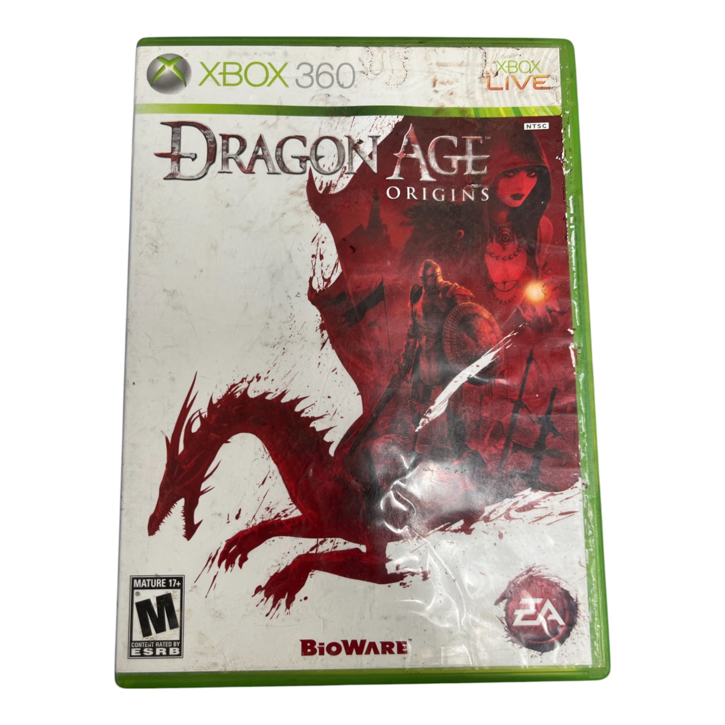 Dragon Age Origins game case for Xbox 360 on a white background