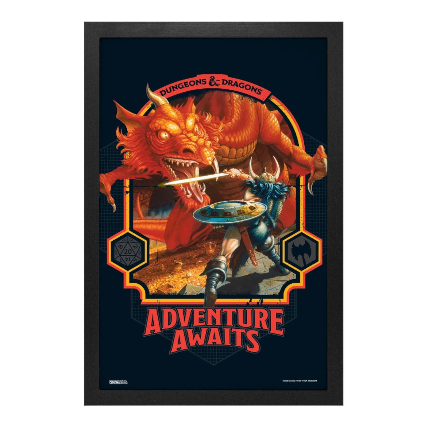 Dungeon's & Dragons: Adventure Awaits 11″x17″ Framed Print