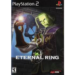 PlayStation 2 game cover for 'Eternal Ring' featuring a character with green skin and a glowing ring.