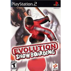 PlayStation 2 game cover for 'Evolution Snowboarding' with a snowboarder in action.
