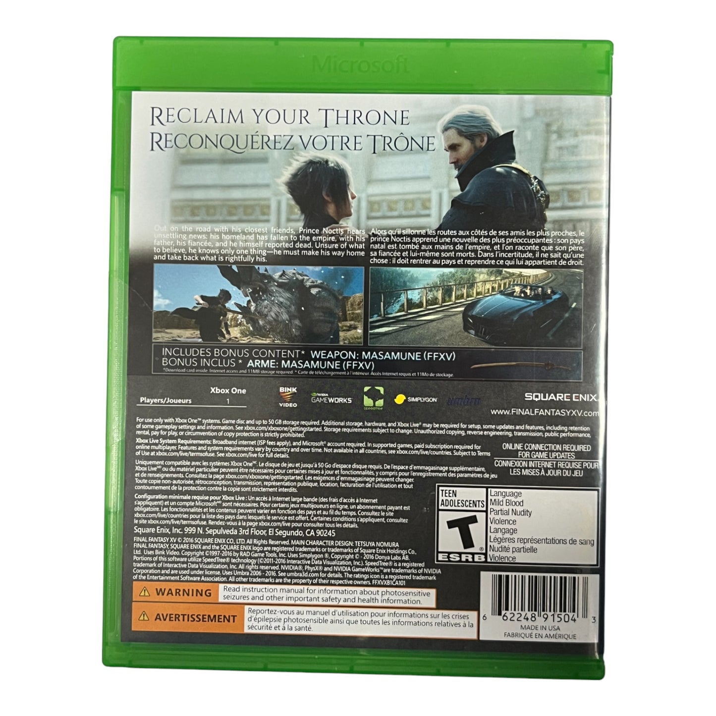 Final Fantasy XV [Day One Edition] (Xbox One)