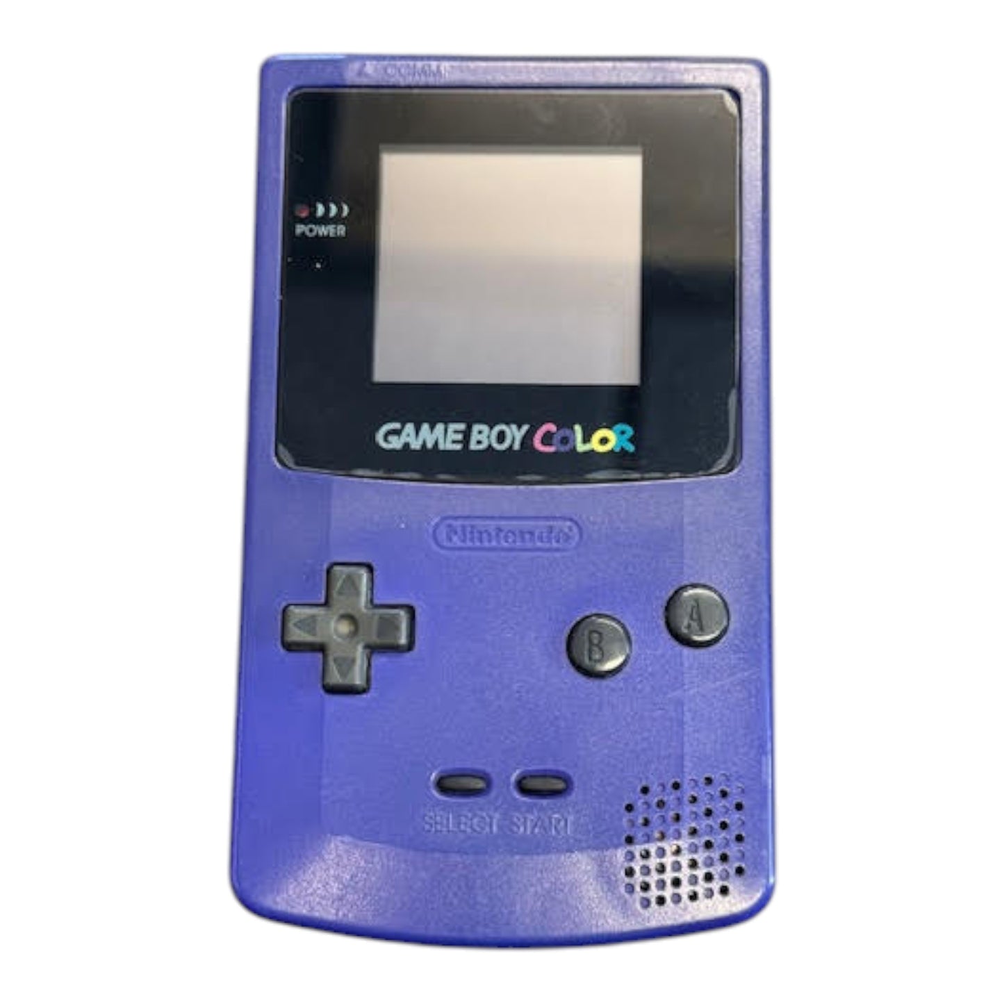 Purple Game Boy Color on a white background