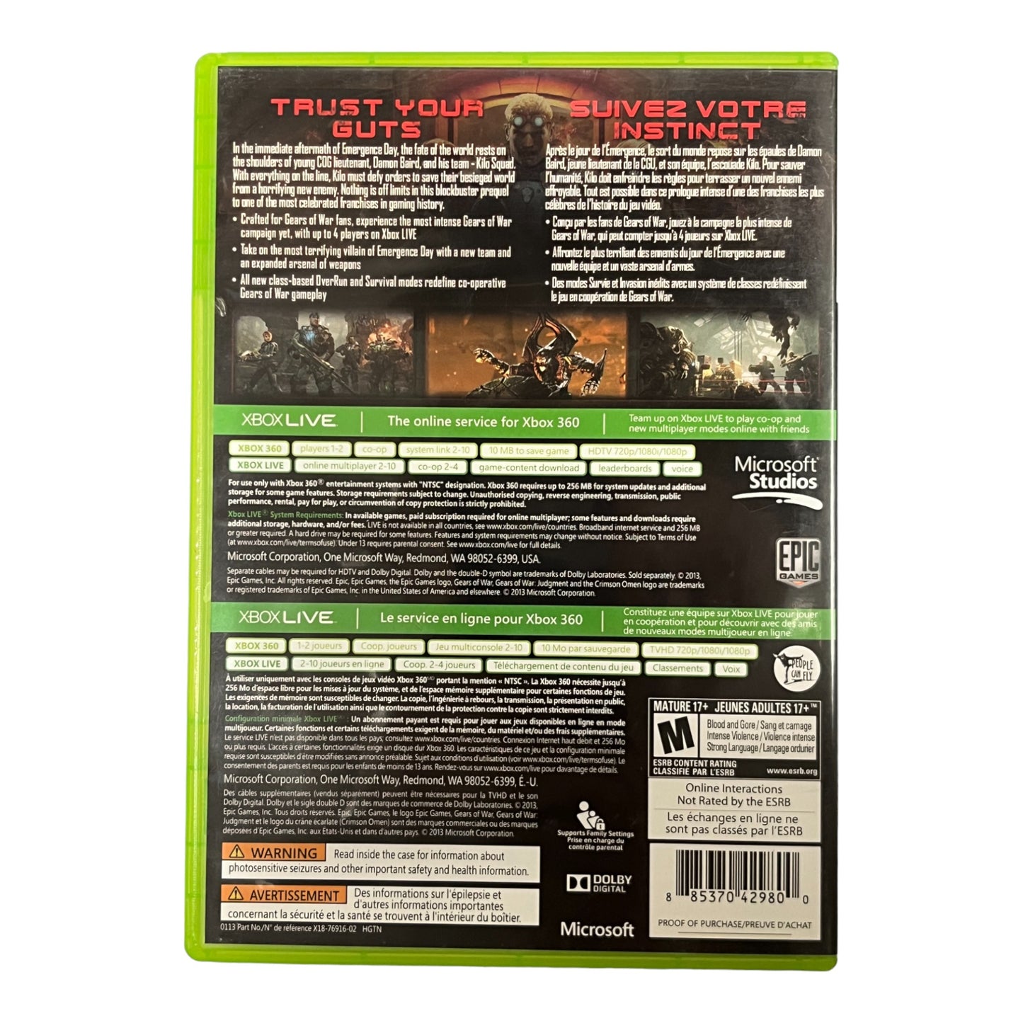 Gears Of War Judgment (Xbox 360)