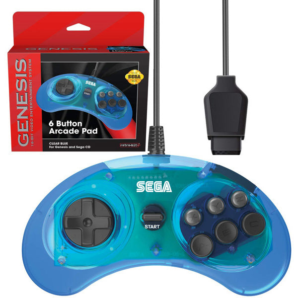 Genesis 6 Button Arcade Pad Controller - Various Colours