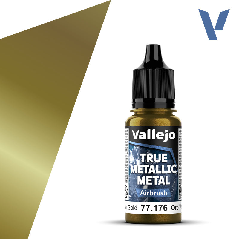 Vallejo - True Metallic Metal: Single Bottles – Greenish Gold System 18ml