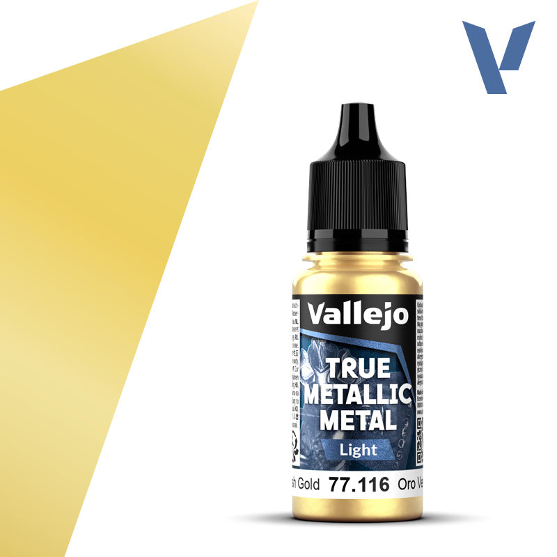 Vallejo - True Metallic Metal: Single Bottles – Greenish Gold System 18ml