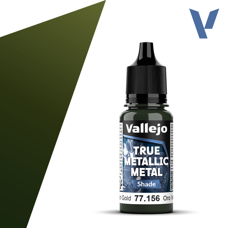 Vallejo - True Metallic Metal: Single Bottles – Greenish Gold System 18ml