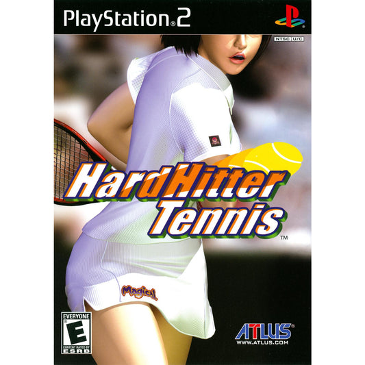 PlayStation 2 game cover for 'Hard Hitter Tennis' featuring a tennis player.