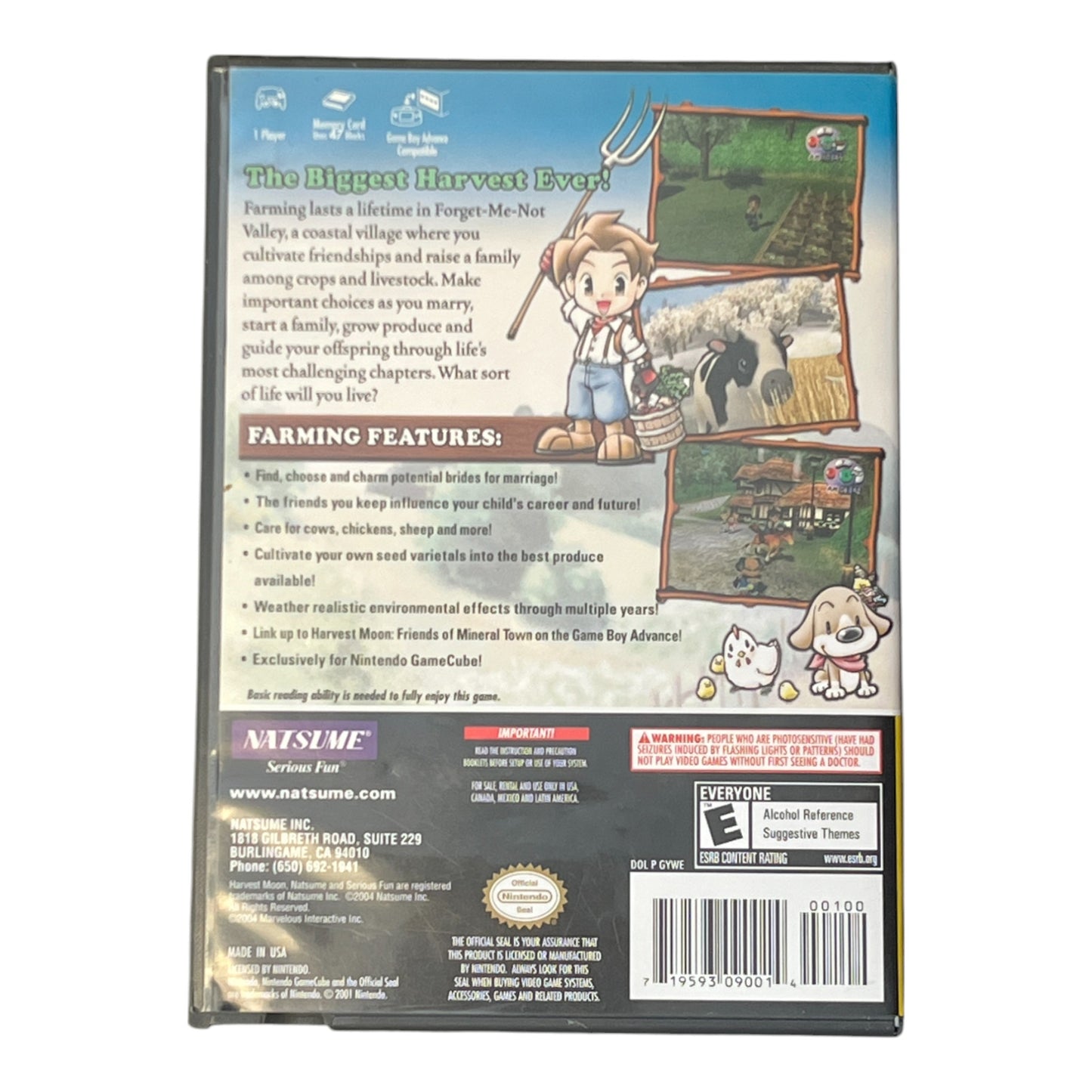 Harvest Moon A Wonderful Life (GC) - Case & Manual