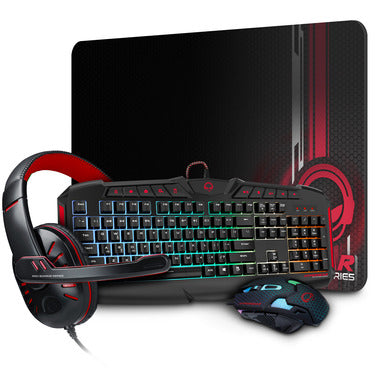 Hypergear: Red Dragon Gaming Kit [4 in 1] Keyboard, Gaming Headphone, Mouse & Mouse Pad