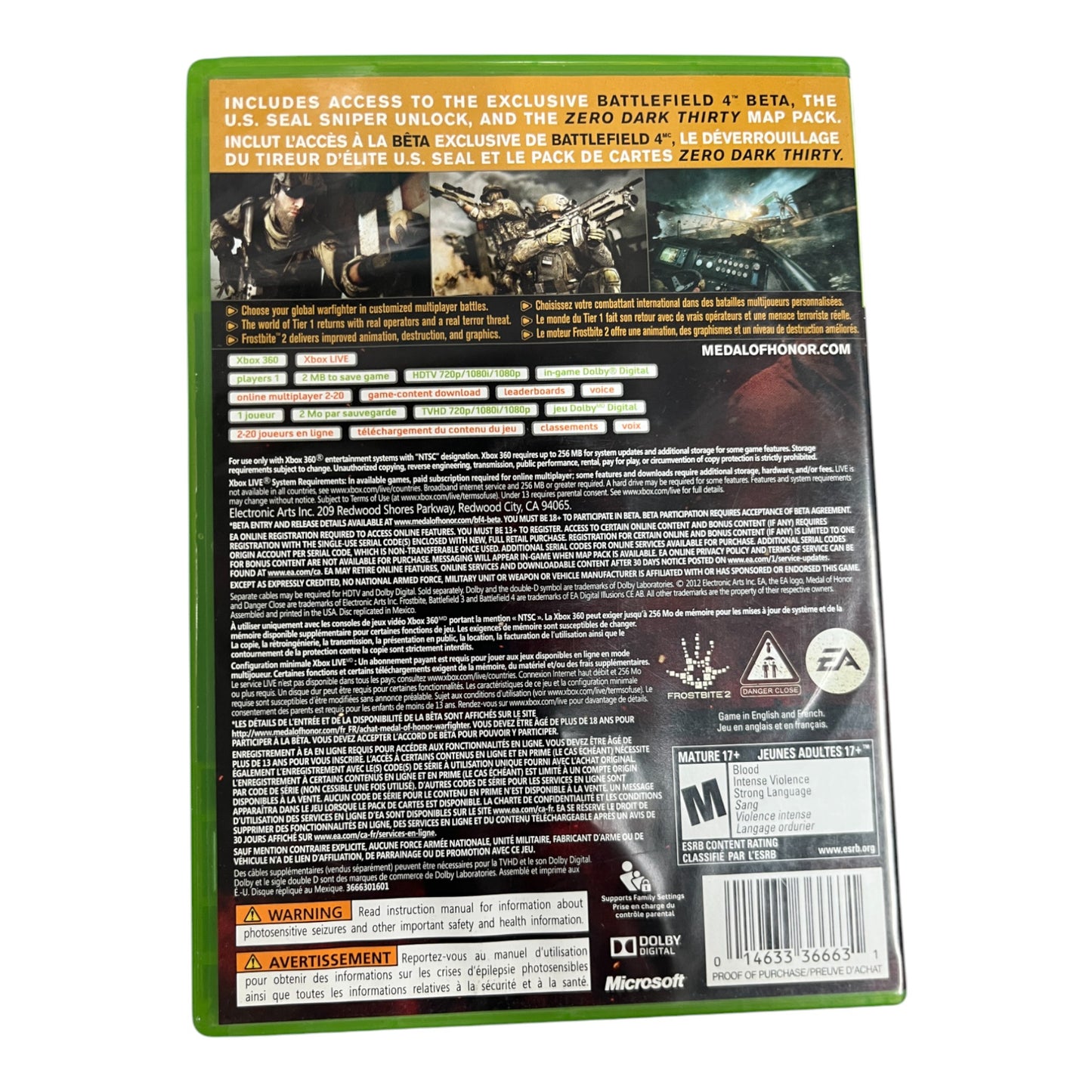 Medal Of Honor: Warfighter [Limited Edition] (Xbox 360)