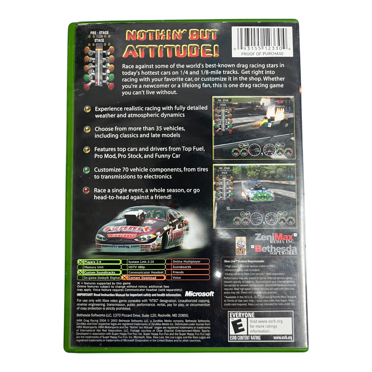 IHRA Motorsports: Drag Racing (Xbox)