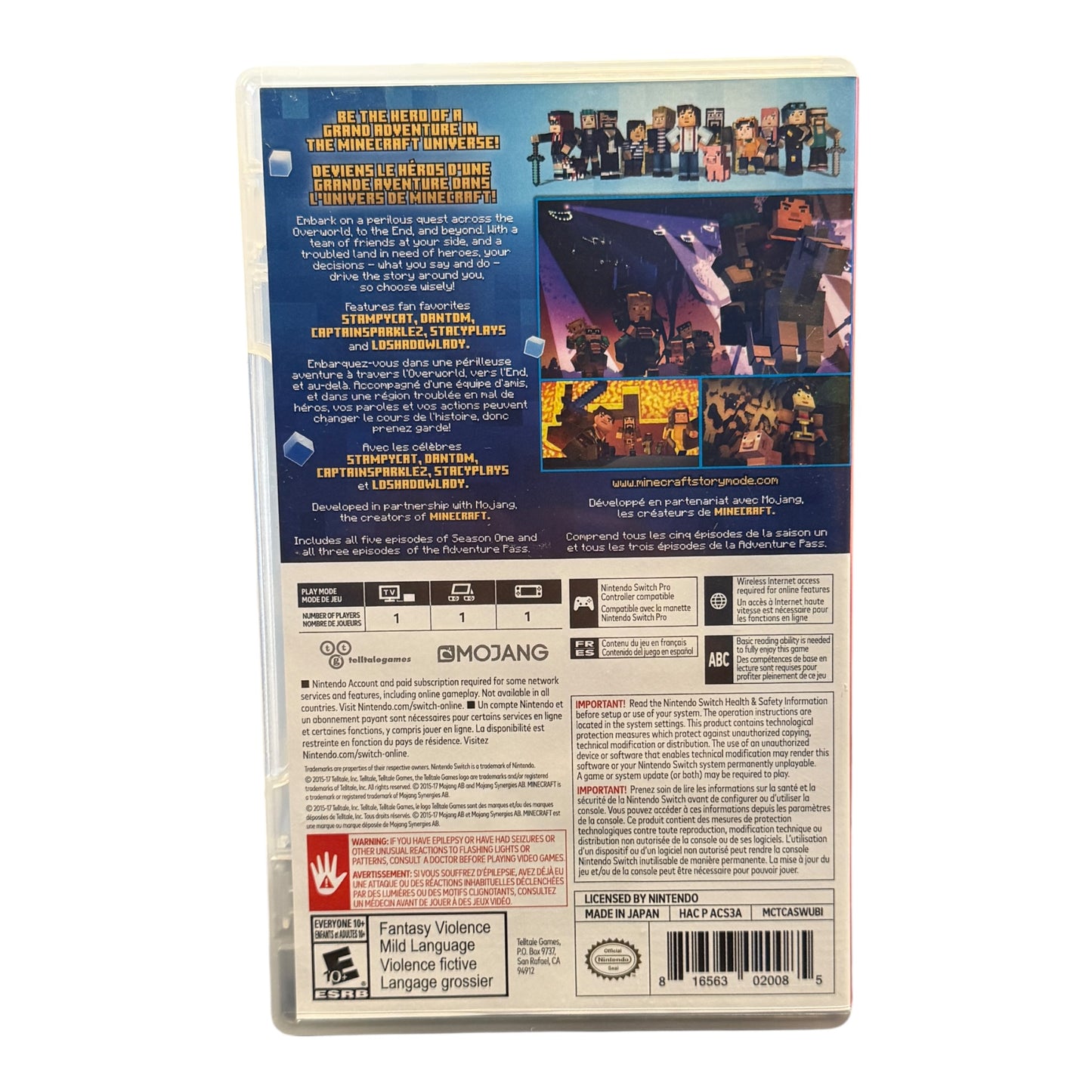 Minecraft Story Mode: The Complete Adventure (Switch)