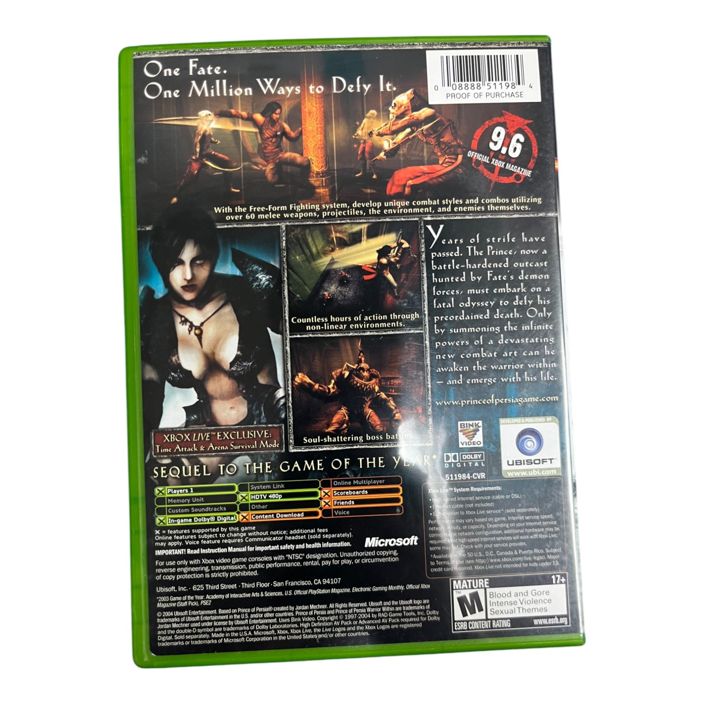 Prince of Persia: Warrior Within (Xbox)