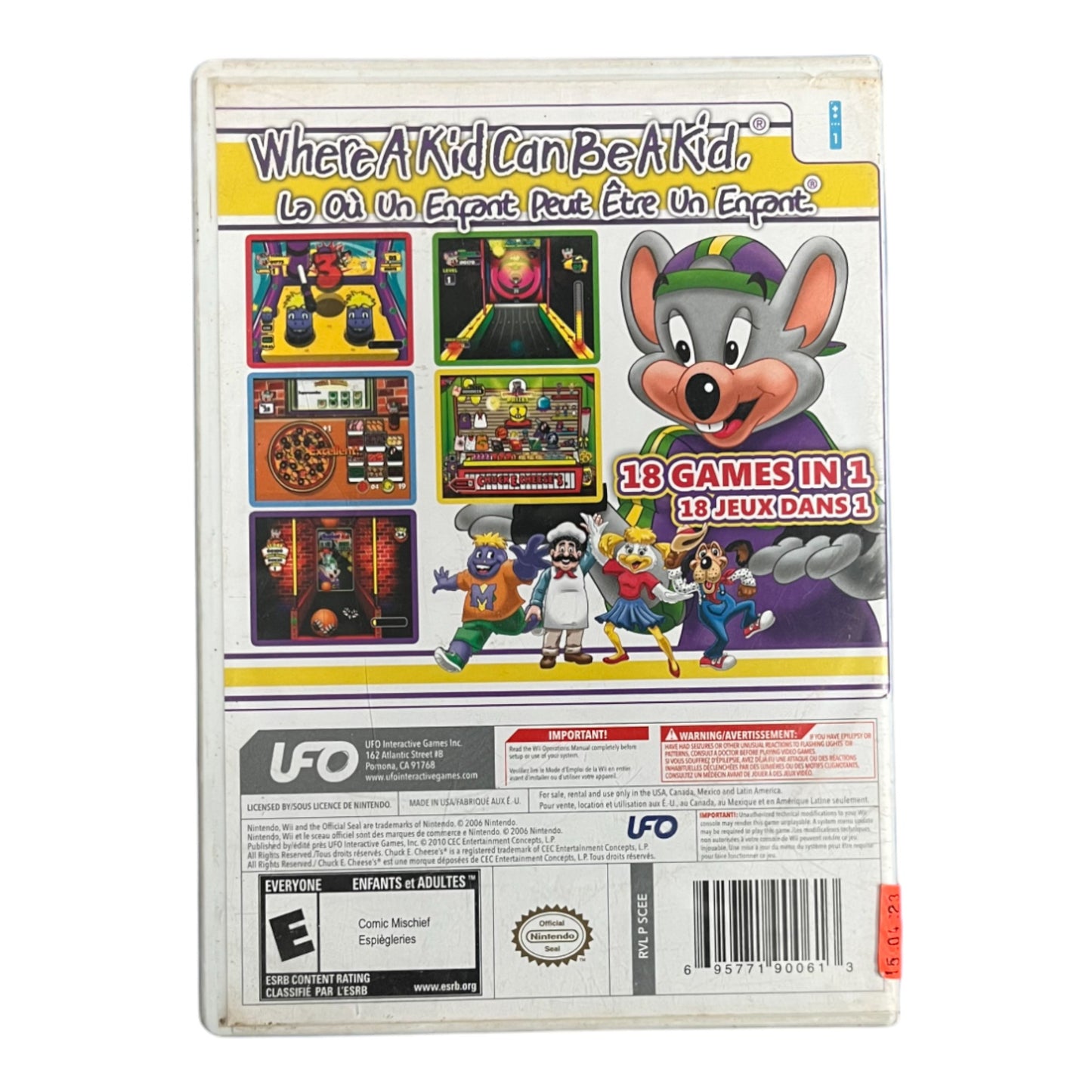 Chuck E Cheese's Party Games (Wii)