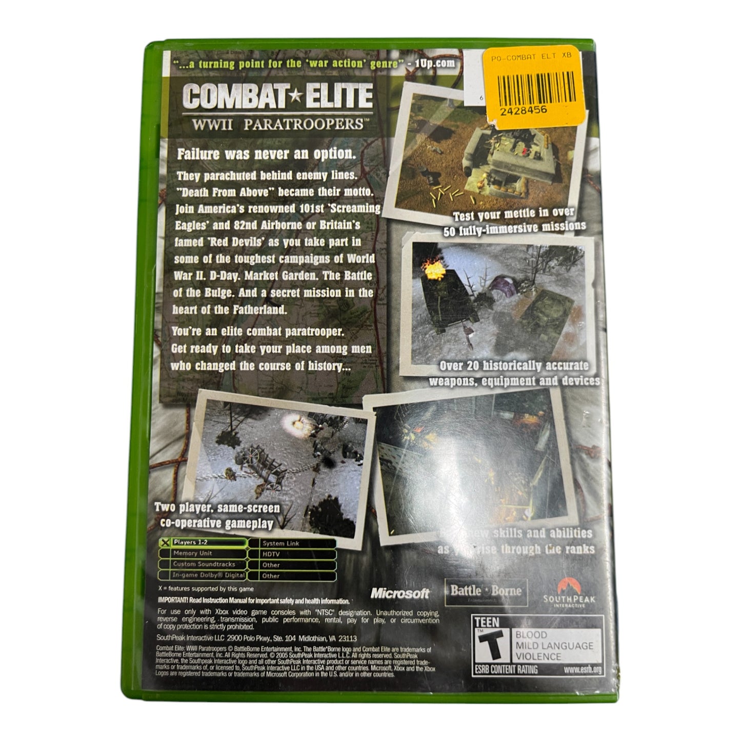 Combat Elite WWII Paratroopers (Xbox)