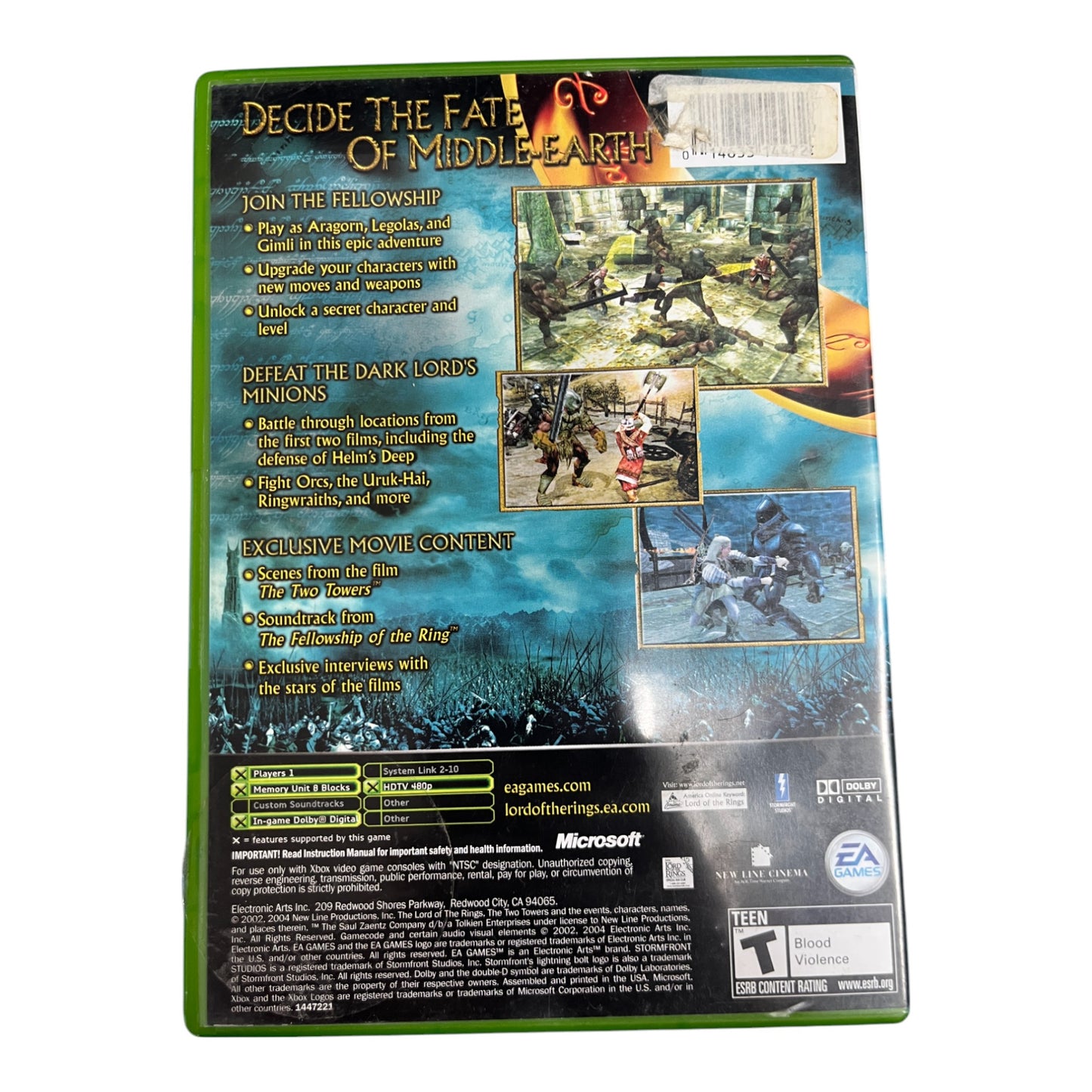 The Lord of The Rings: The Two Towers [Platinum Hits] (Xbox)