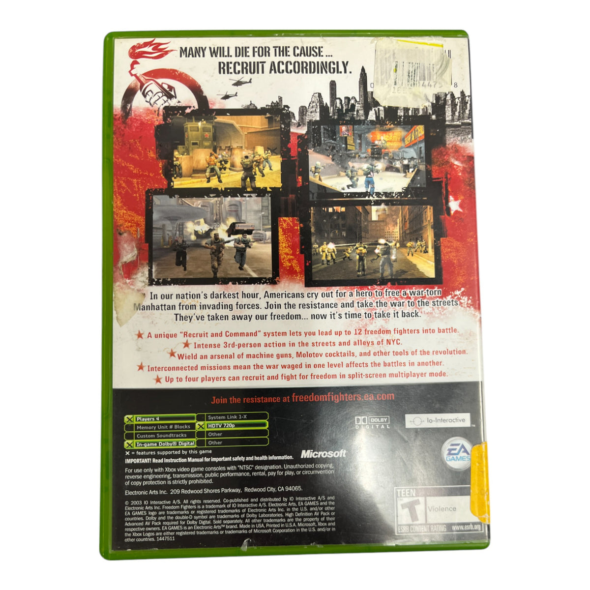Freedom Riders Xbox Freedom Fighters (Xbox) – Retro North Games
