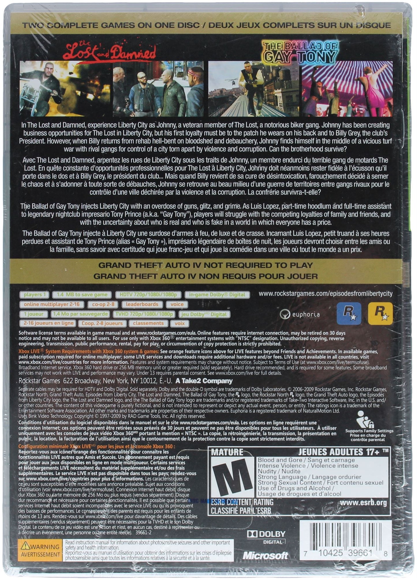Grand Theft Auto: Episodes From Liberty City [Platinum Hits] - Sealed