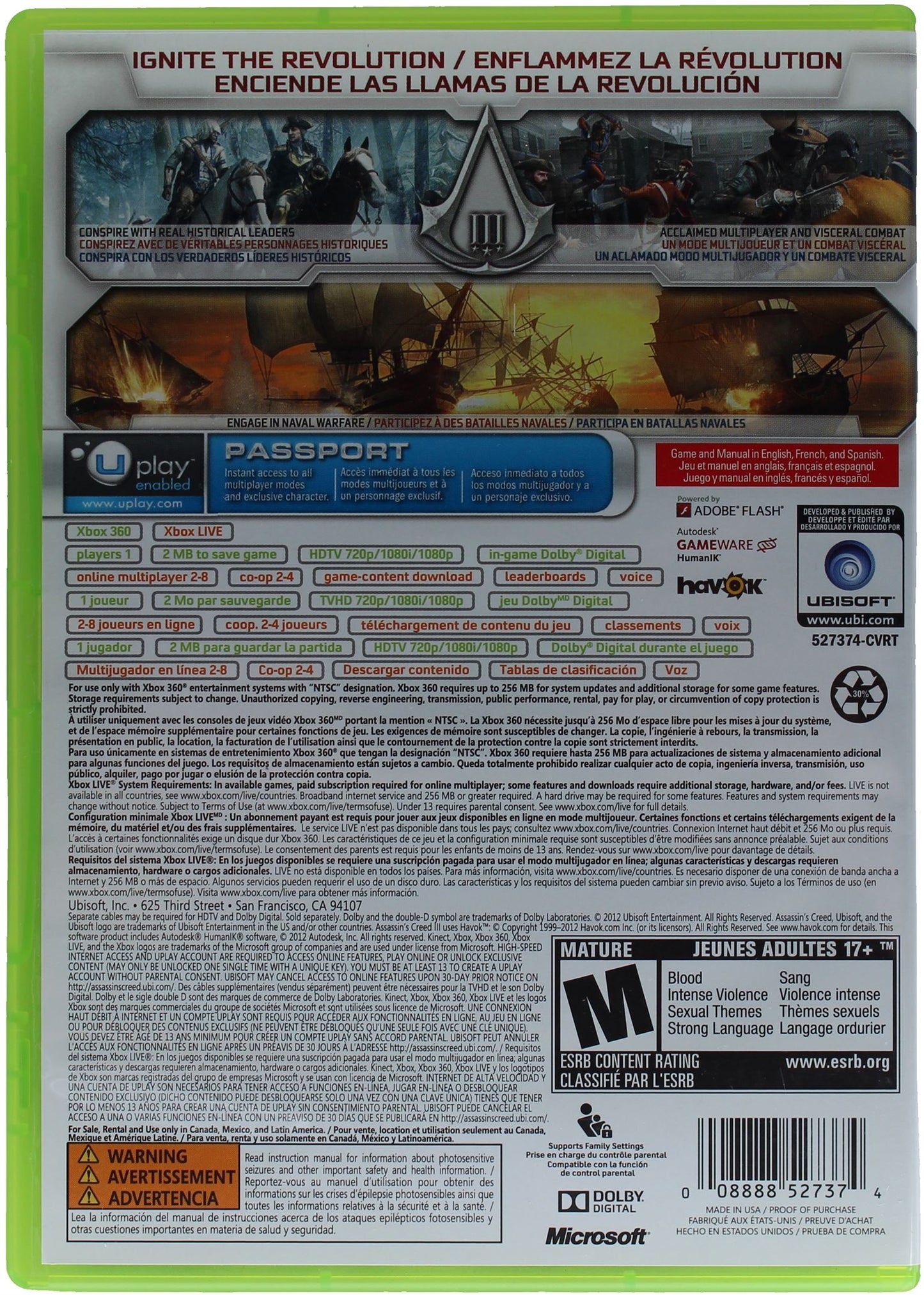 Assassin's Creed III [Révolution Edition] (EB Games Canada Exclusive)