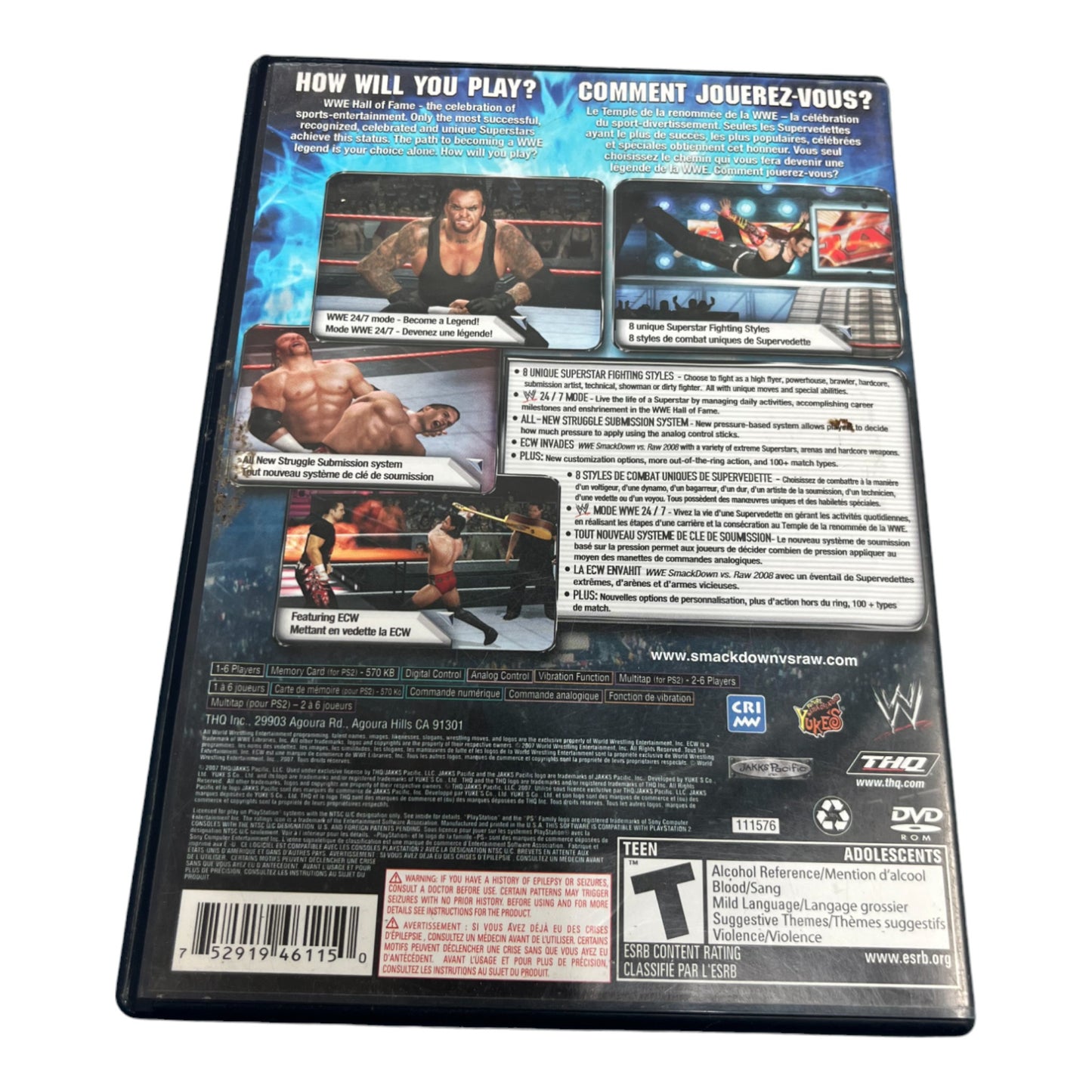 WWE Smackdown Vs. Raw 2008 (PS2)