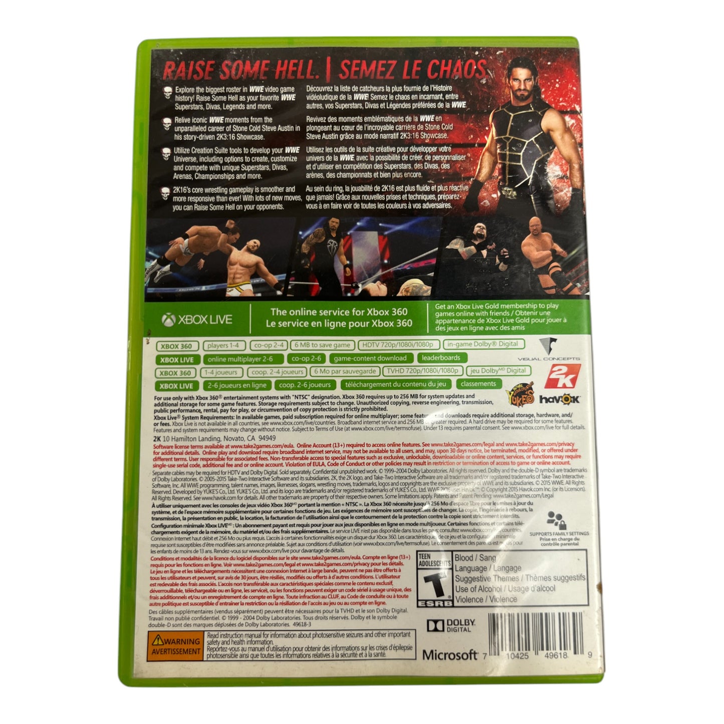 WWE 2K16 (Xbox 360)
