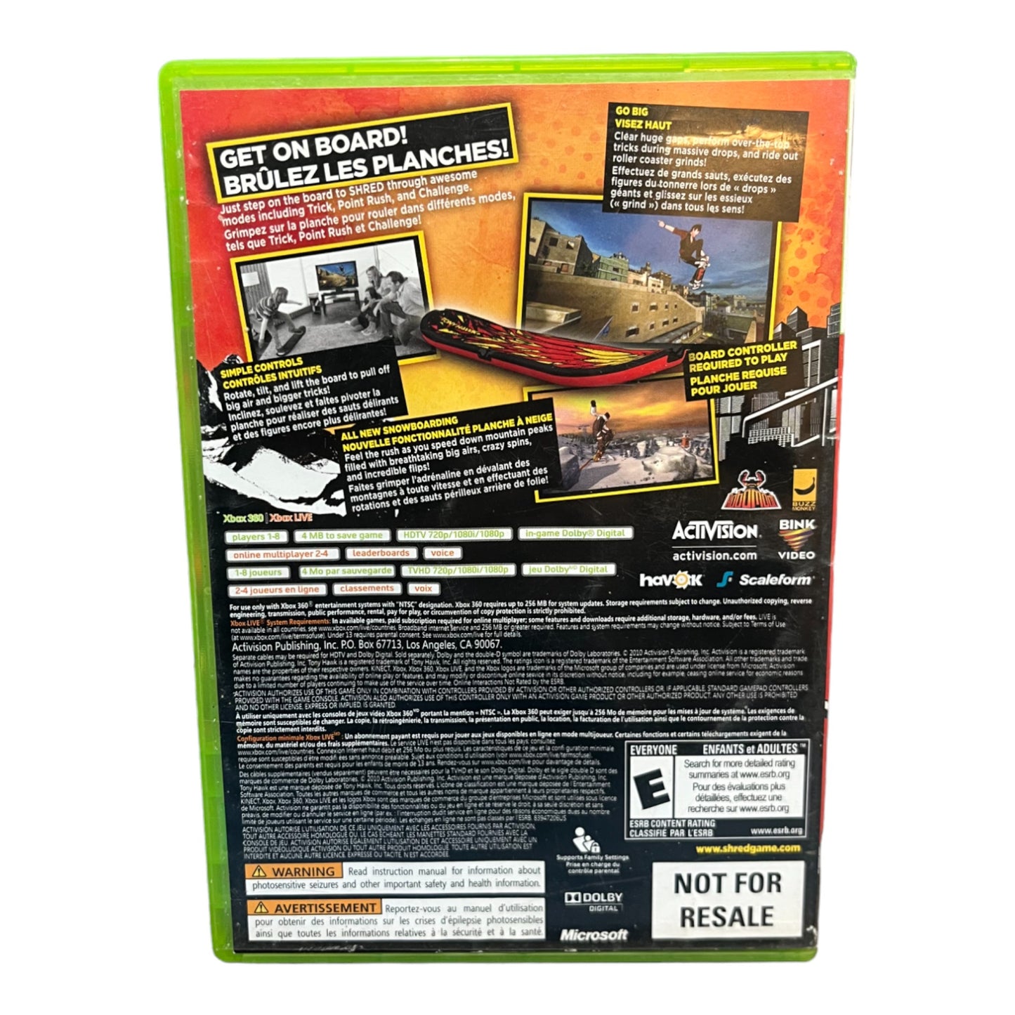 Tony Hawk Shred [Not For Resale] (Xbox360)