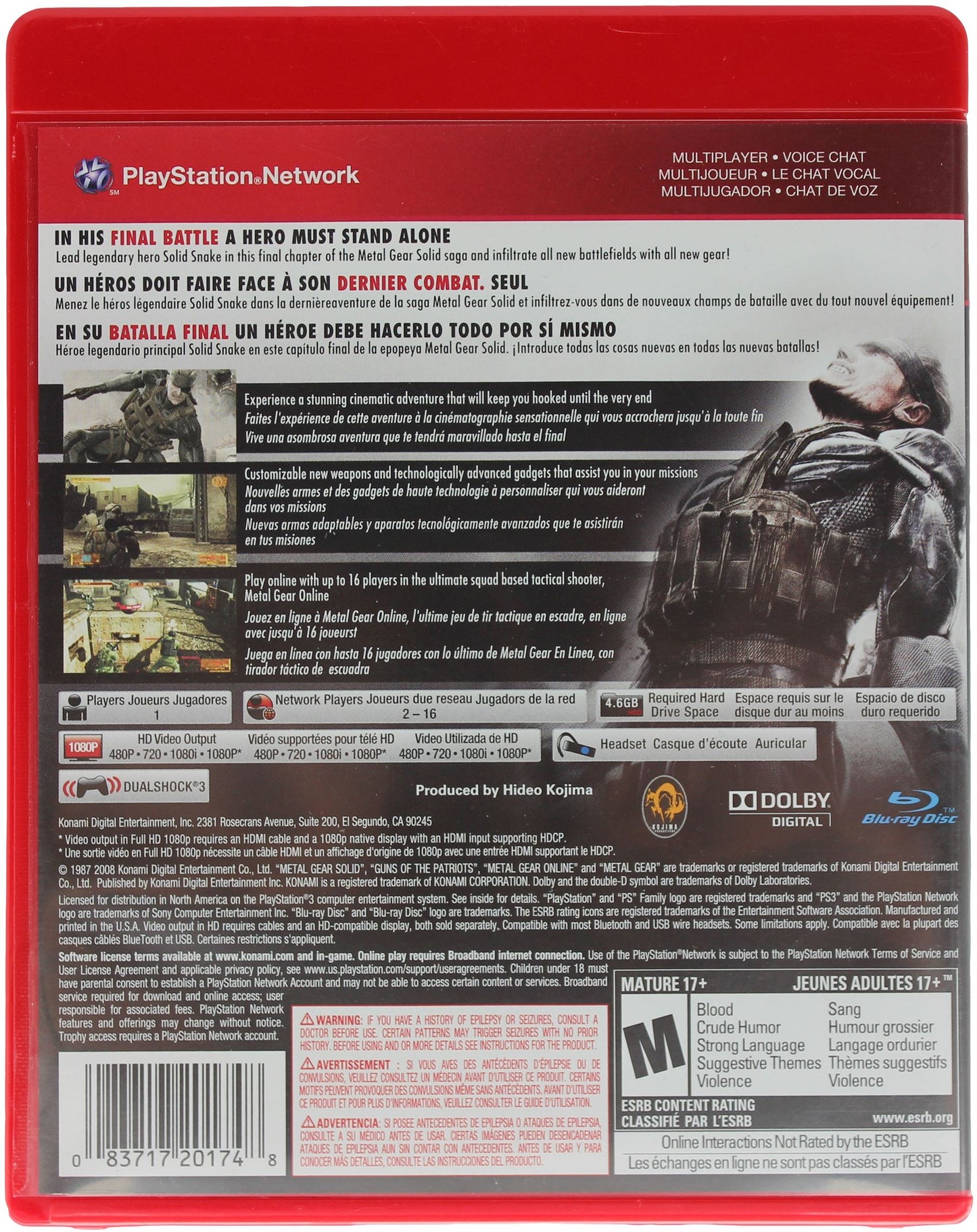 Metal Gear Solid 4: Guns Of The Patriots (PS3)