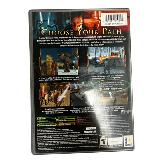 Star Wars Knights of the Old Republic (Xbox)