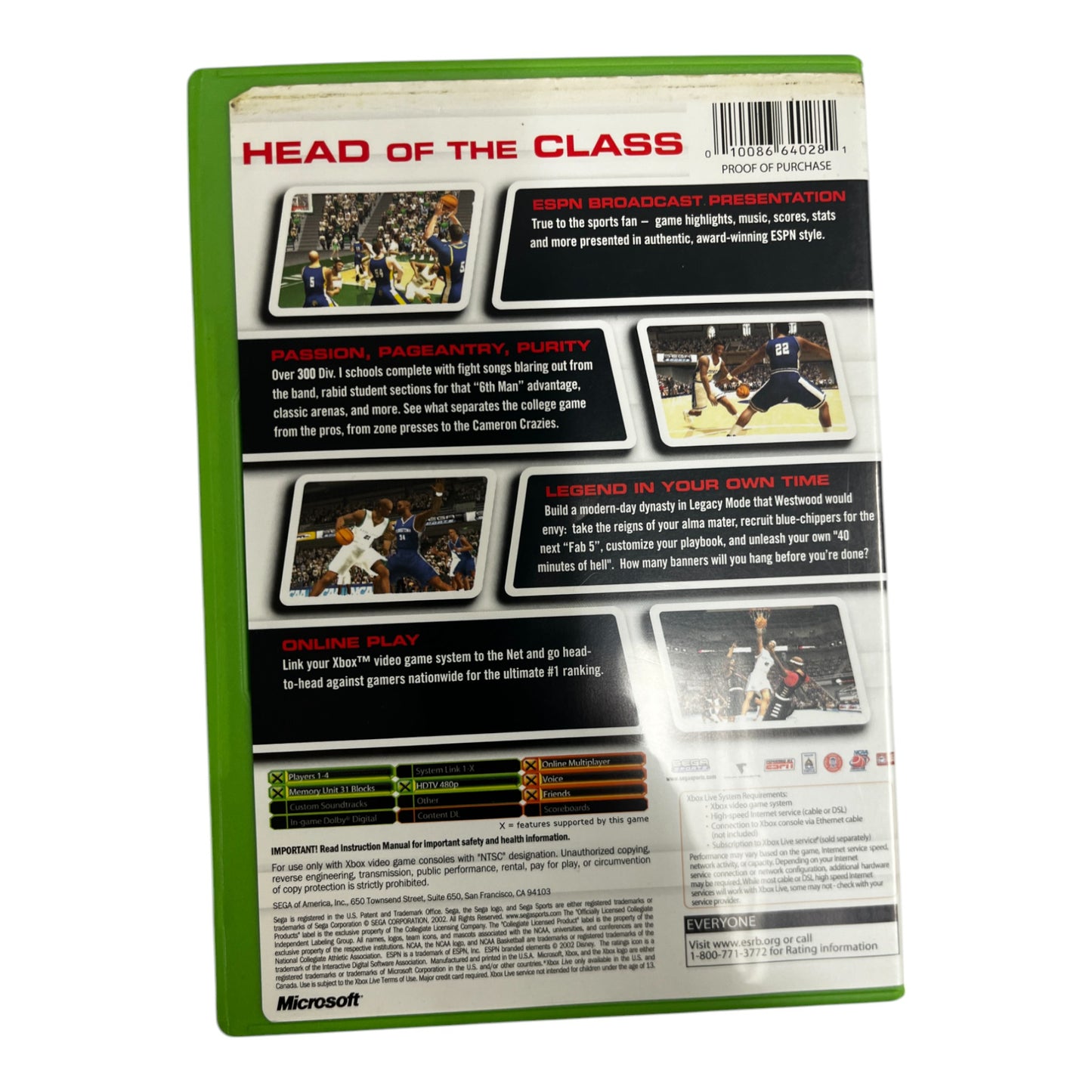 NCAA College Basketball 2K3 (Xbox)