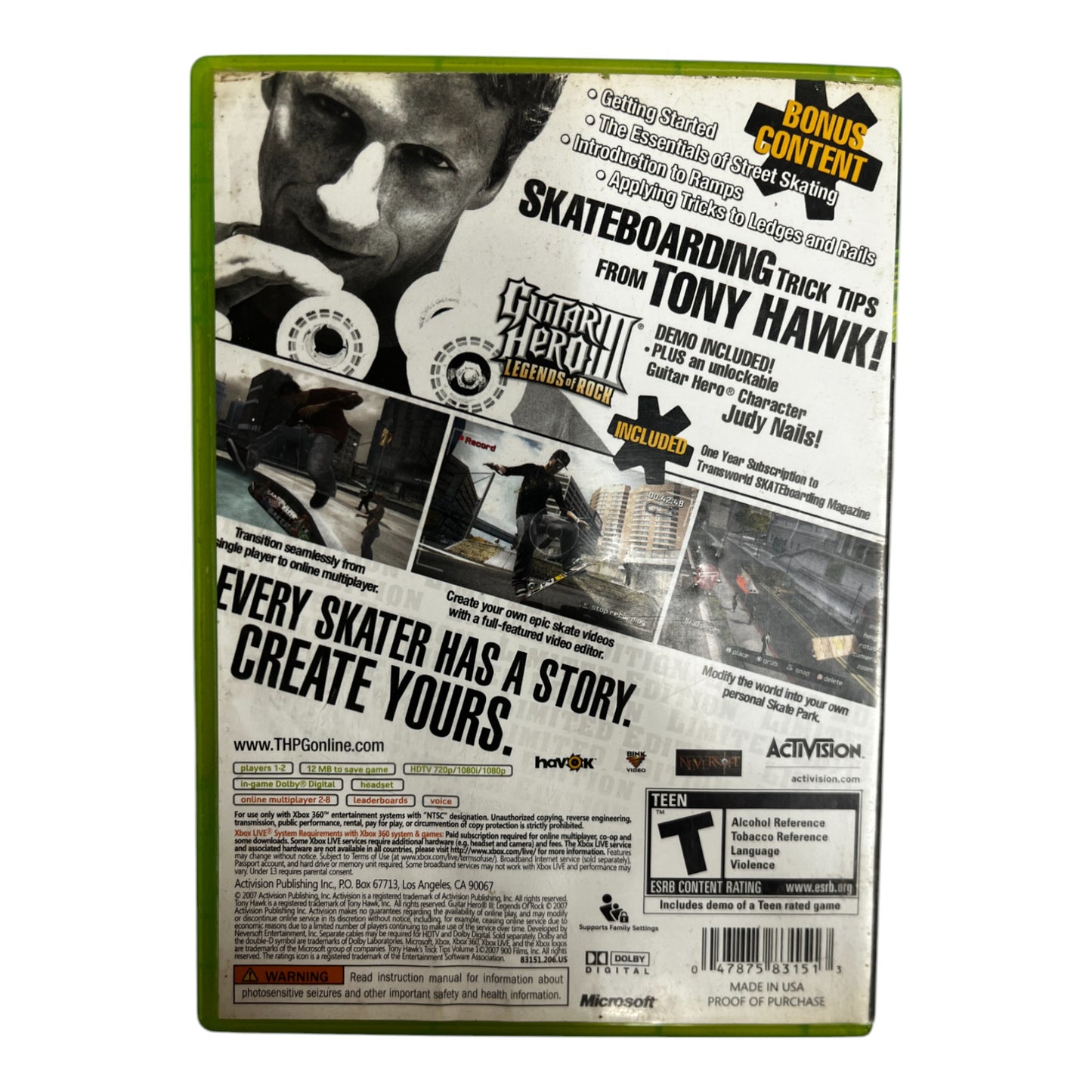Tony Hawk's Proving Ground (Xbox 360)