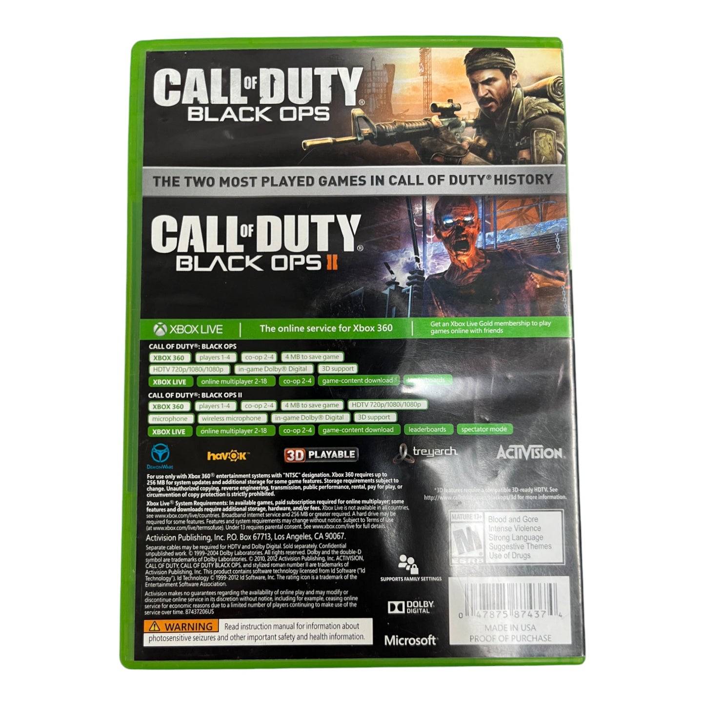 Call Of Duty: Black Ops I-II [Combo Pack] (Xbox 360)