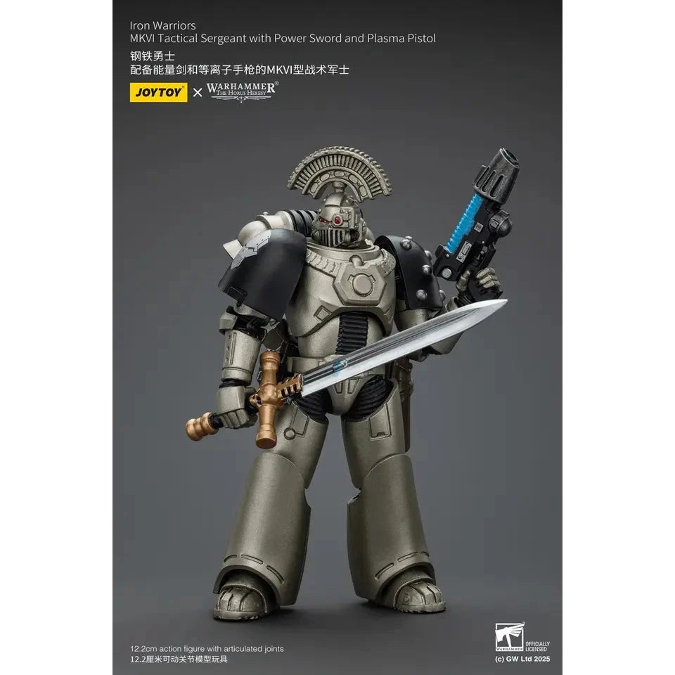 JOYTOY - Iron Warriors MKVI Tactical Sergeant with Power Sword and Plasma Pistol
